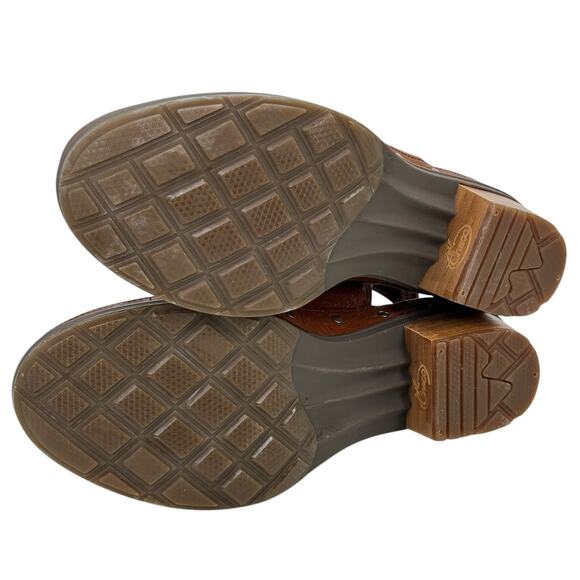 Chaco Cataluna Clog JCH107482 Women's Brown Leather 11 Heeled Boot NEW Comfort - Picture 10 of 10